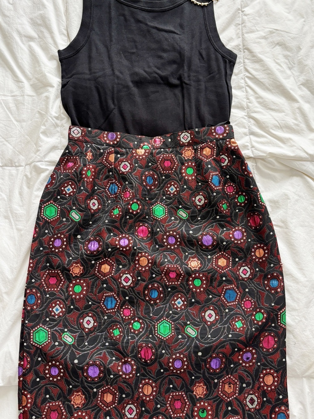Guy Laroche Multicolor Embellished Midi Skirt - Picture 6 of 7